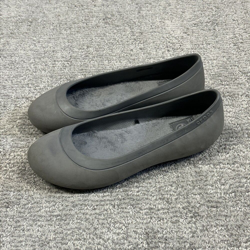 CROCS Women's Gray Ballet Flats